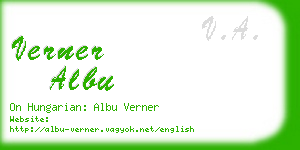 verner albu business card